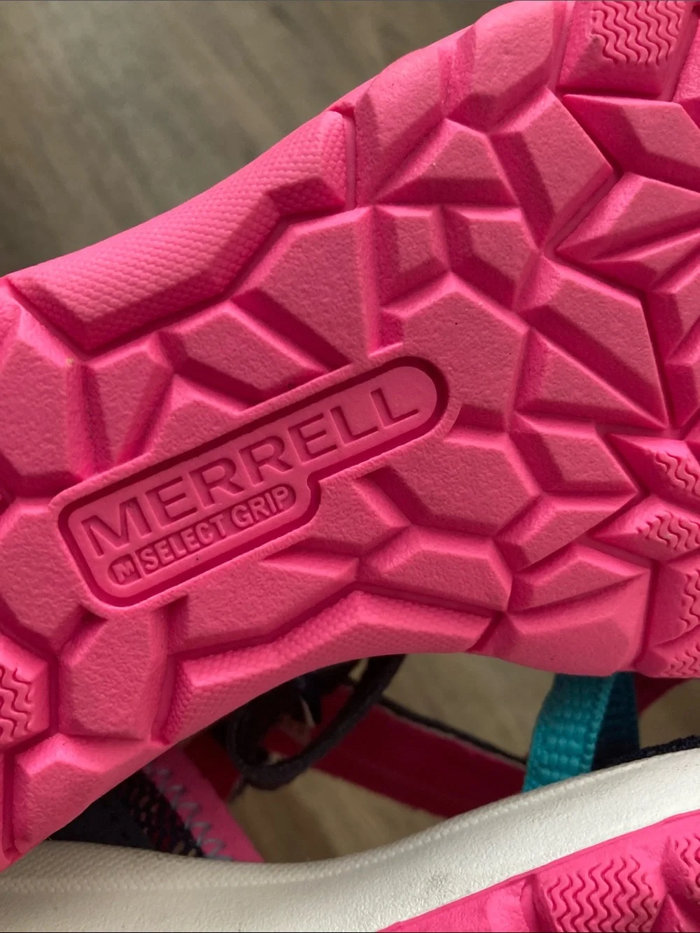 Merrell Kids Pink and Teal Sport Sandals Sz 3